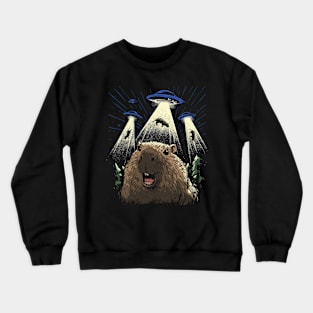 Capybara Abduction Crewneck Sweatshirt